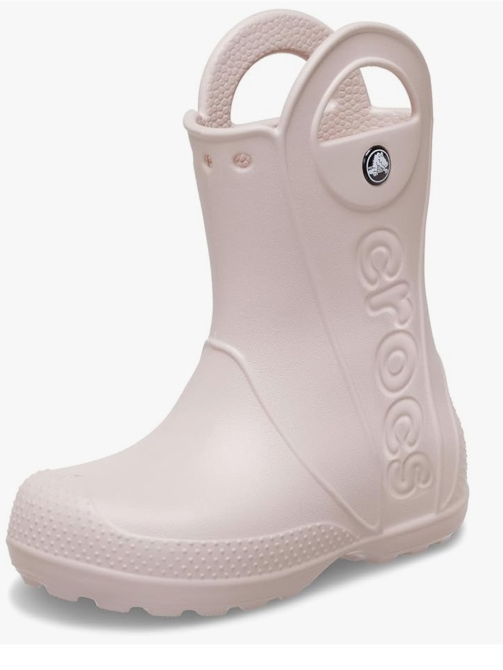 CROCS Kids Handle It Rain Boots - Pale Pink. EUC
